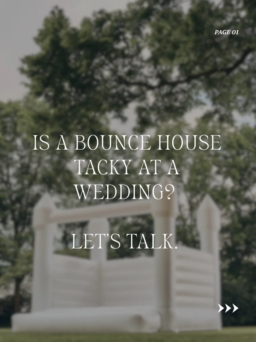 Is a Bounce House Tacky at a Wedding? Let&rsquo;s Talk. ✨

#hamiltoncountyindiana #whitebouncehouse #weddingidea #indyweddings #weddingvendor
