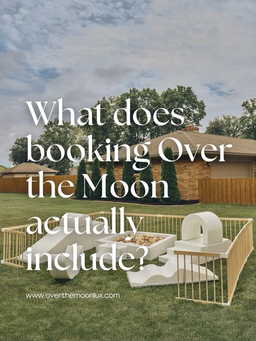 What does booking Over the Moon actually include?👀

#luxurybouncehouse #hamiltoncountyindiana #indianaevents #softplayrental #luxuryparties