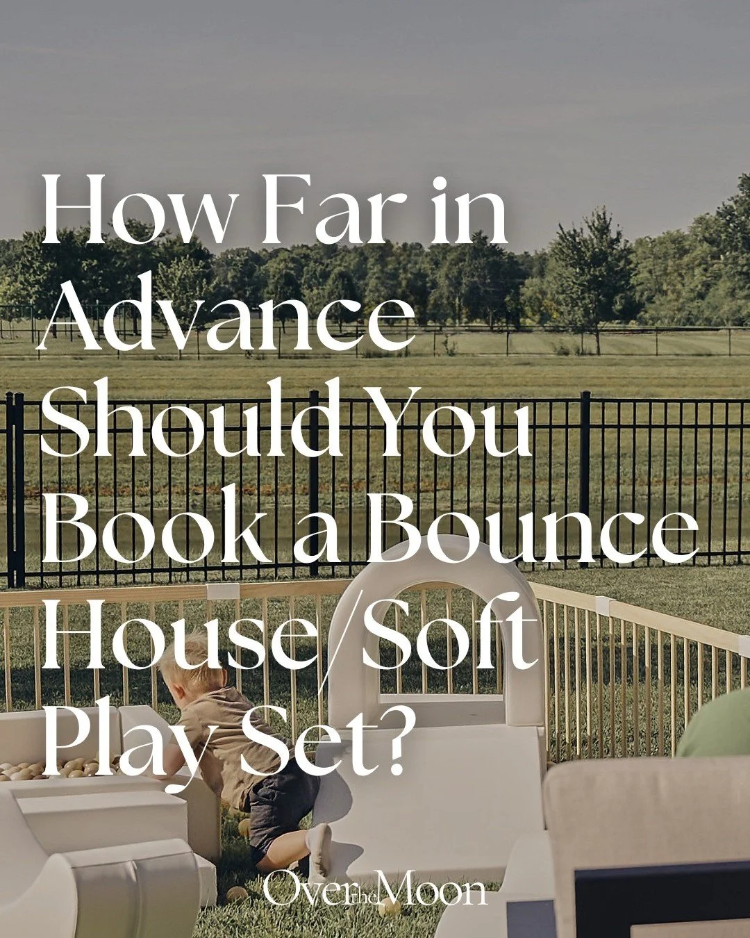 Save this post &mdash; your future self will thank you.
If you're planning a summer party, here's the truth: weekends book up FAST. Here's a simple timeline to keep in mind.

At Over the Moon, we work with you every step of the way to make sure your 