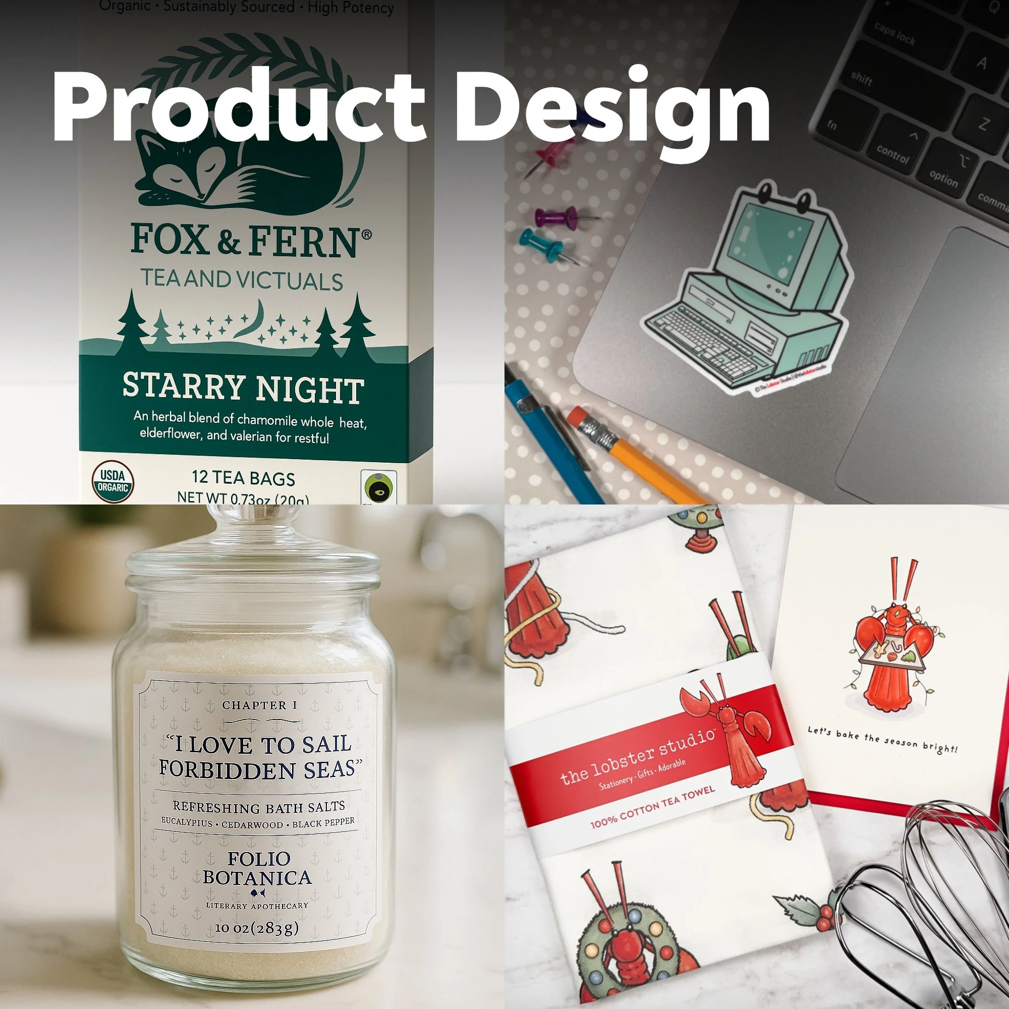 Product and packaging design translating brand strategy into usable, physical systems.