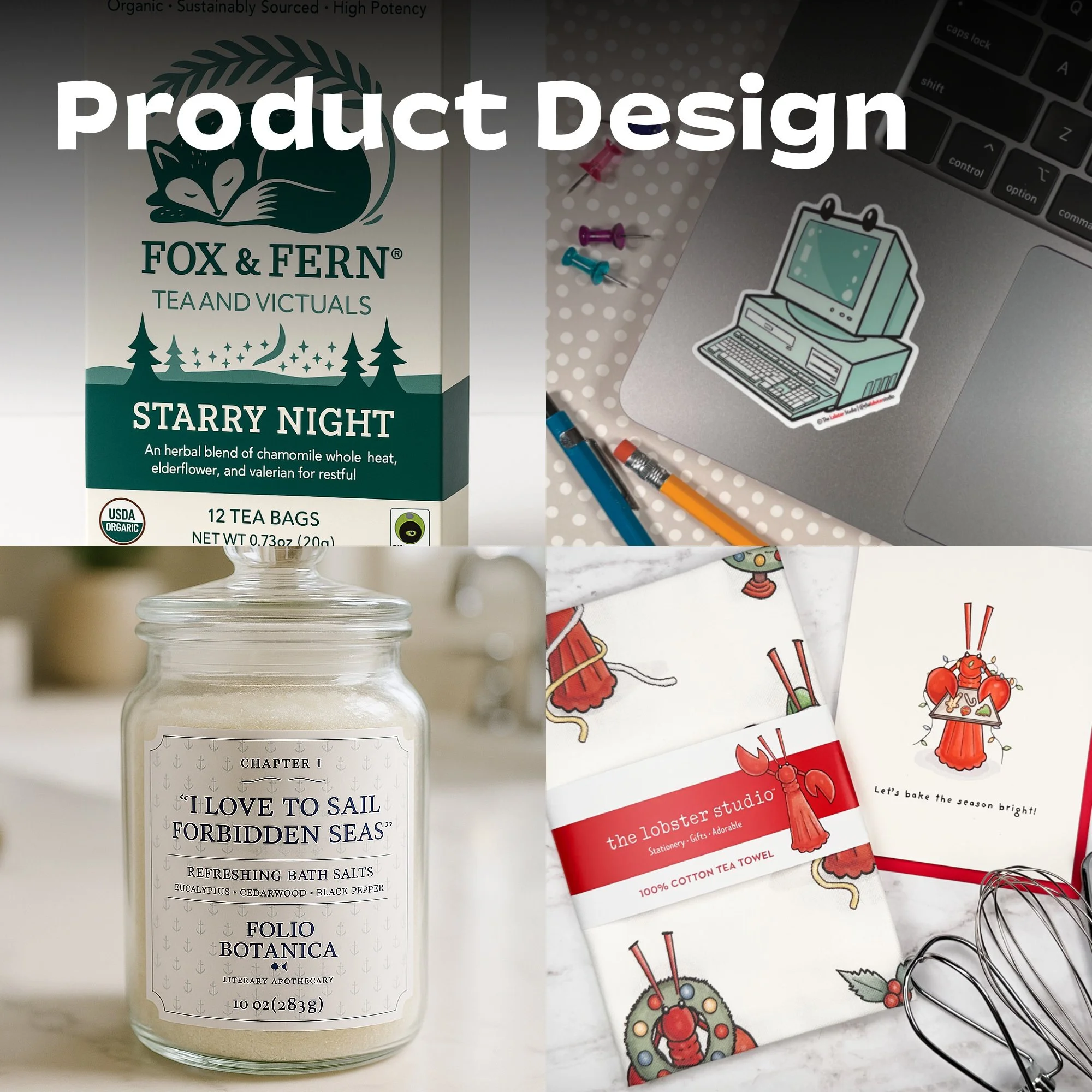 Product and packaging design translating brand strategy into usable, physical systems.