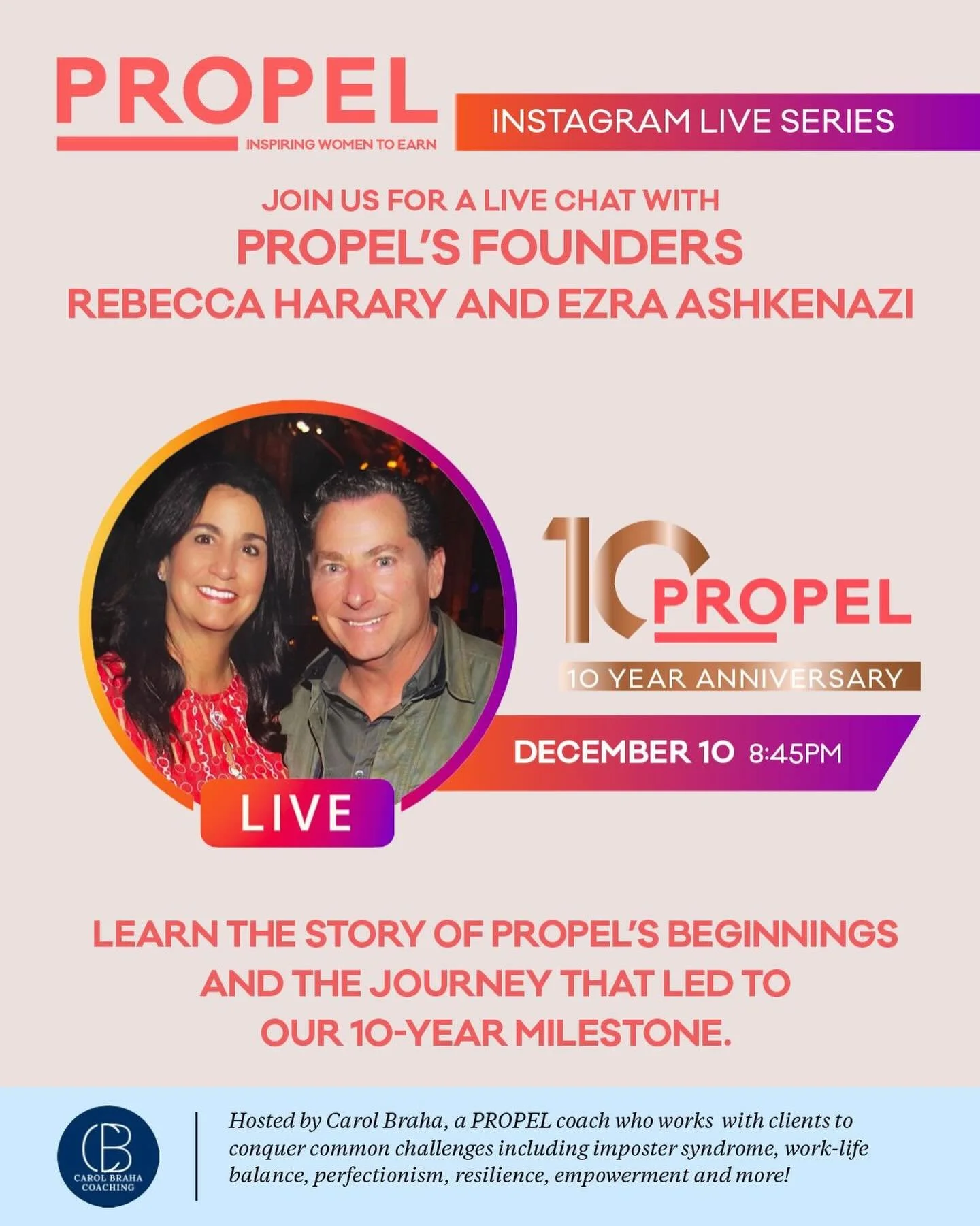 This Wednesday night on IG Live! Don&rsquo;t miss it. 🙌🏻

With @ezra_s_ashkenazi @rebeccaharary moderated by @carolbrahacoaching 👏🏻