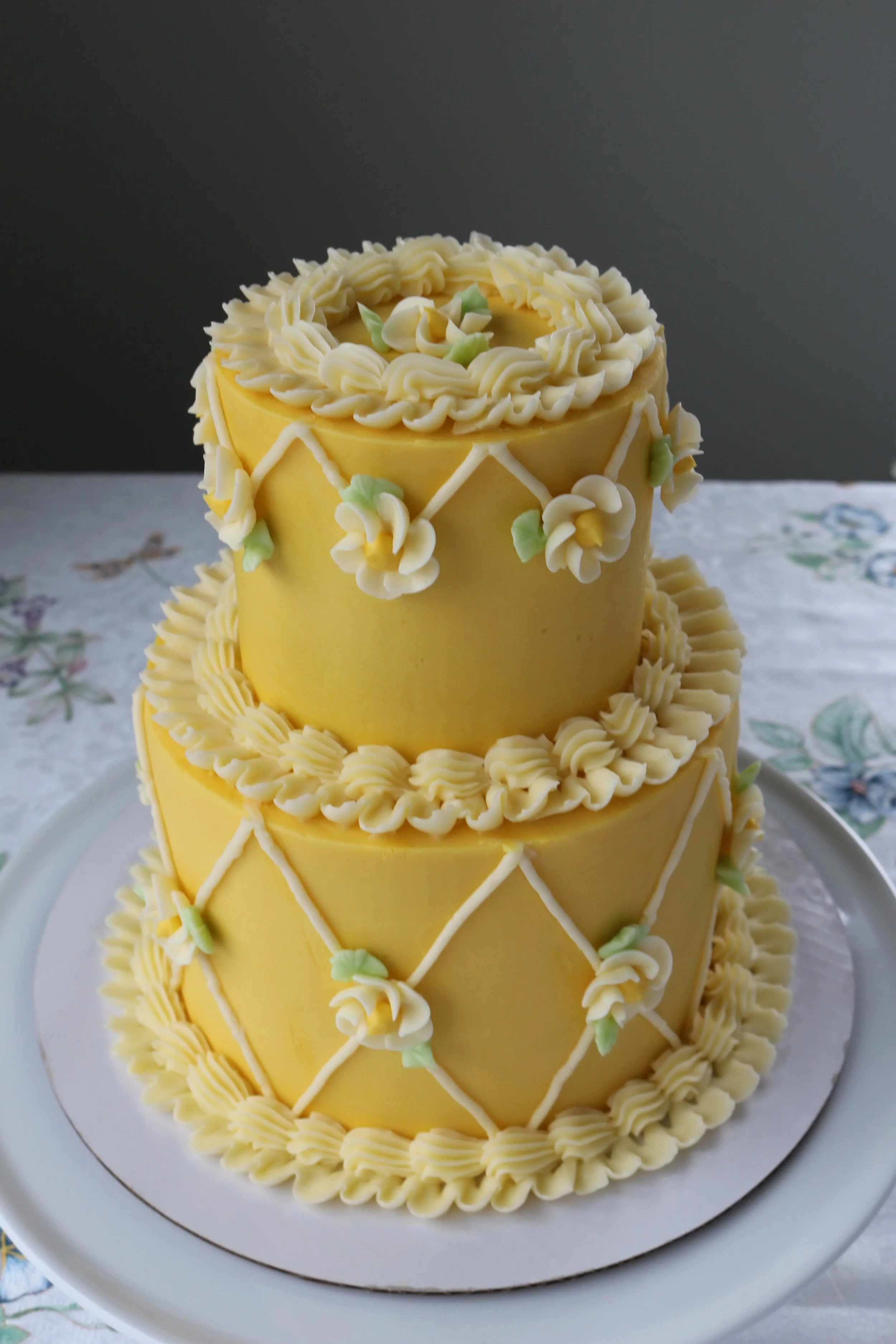 Yellow Tiered Cake