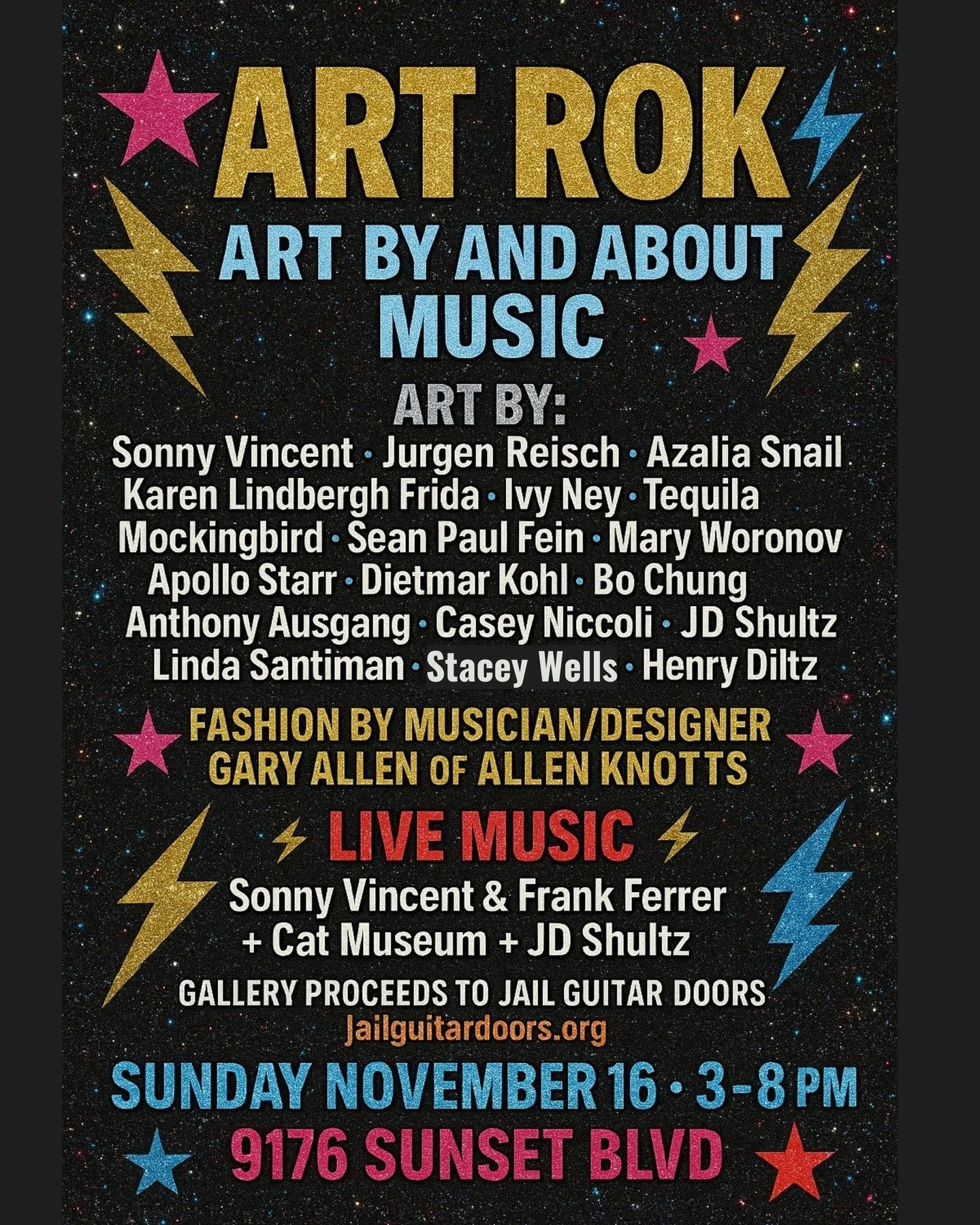 The late Wayne Kramer&rsquo;s legacy lives on through Jail Guitar Doors USA, the guitar charity he co-founded with Billy Bragg to bring instruments and music programs to prisons.

🎸 Join us Nov 16th, 3&ndash;8 PM at 9176 Sunset Blvd (the old Jaguar 