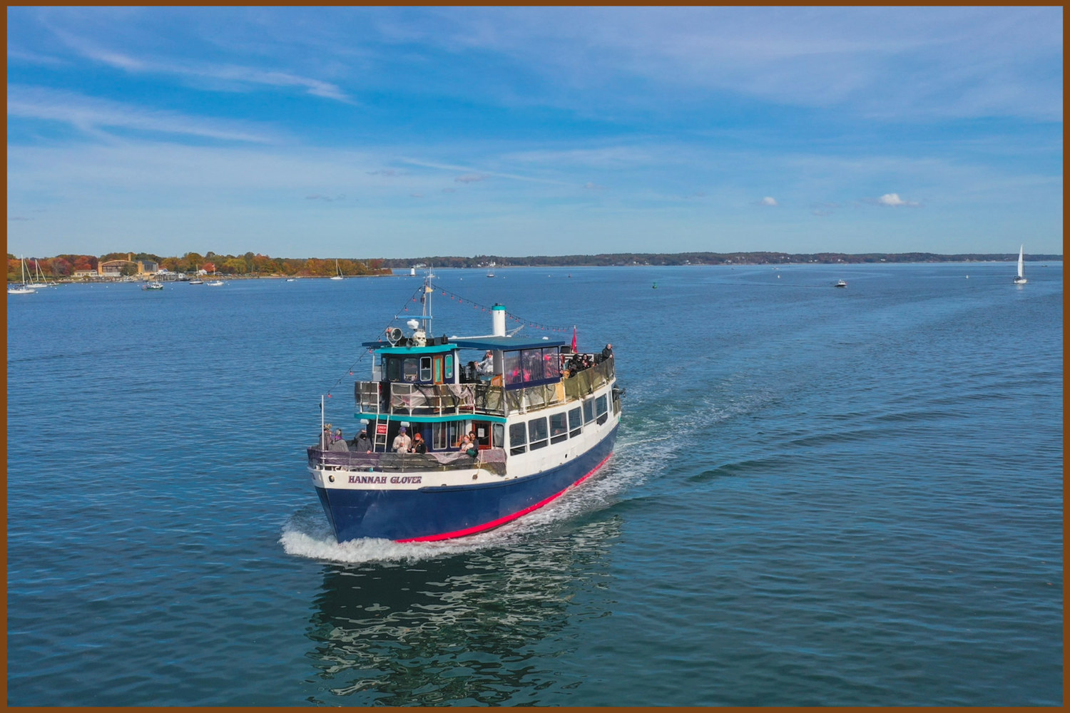 The passenger vessel Hannah Glover underway in Salem Harbor, Massachusetts