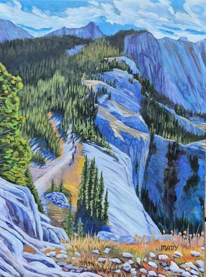 Walking The Heart Mountain Traverse  18x24
