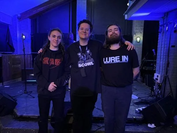 Ellie, Dai and Cam after filming Yulefest.