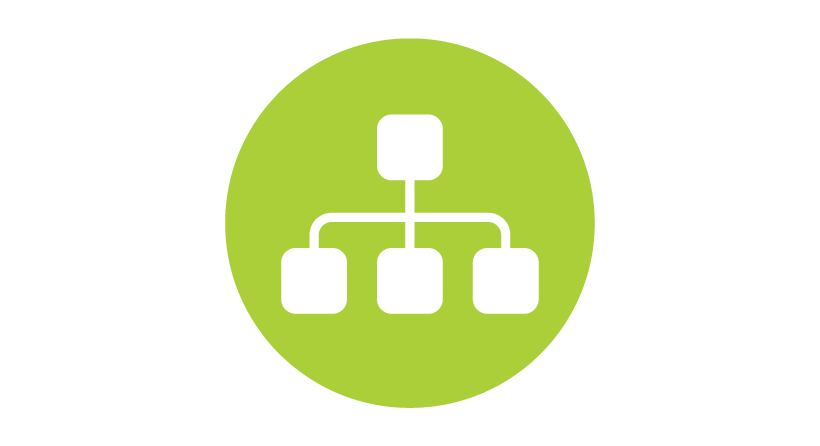 Icon showing three employee figures