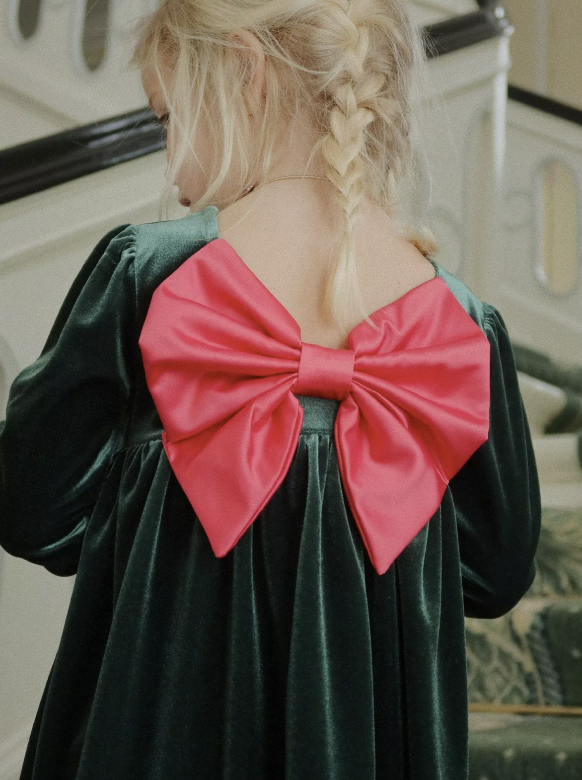 Gia Bow Dress (Pine Grove)