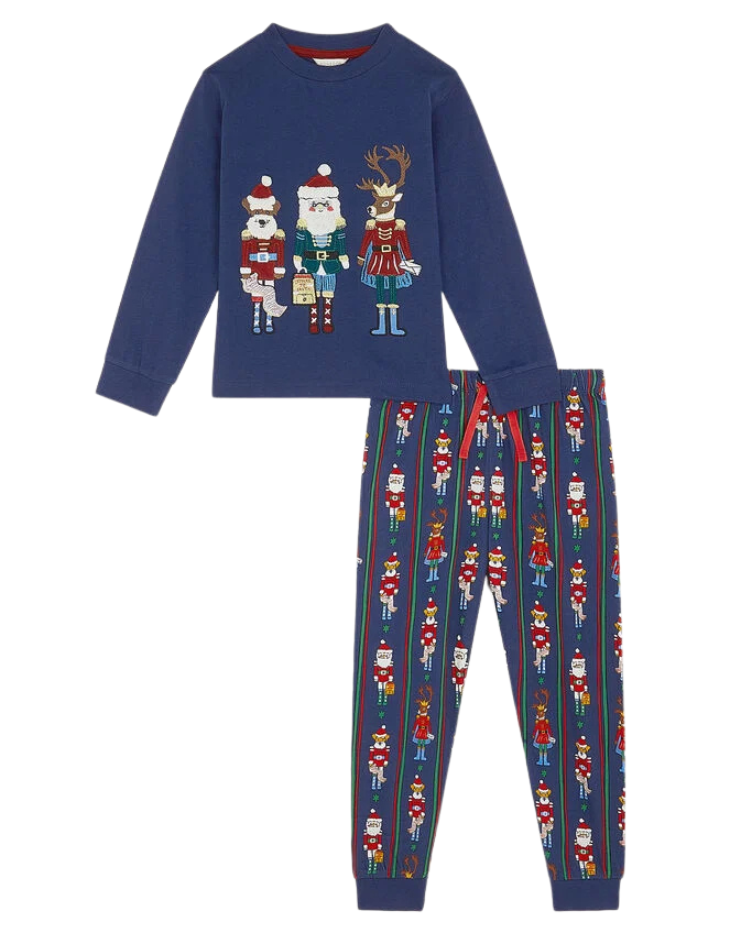 Nutcracker Jersey Long Pyjama Set Blue..png