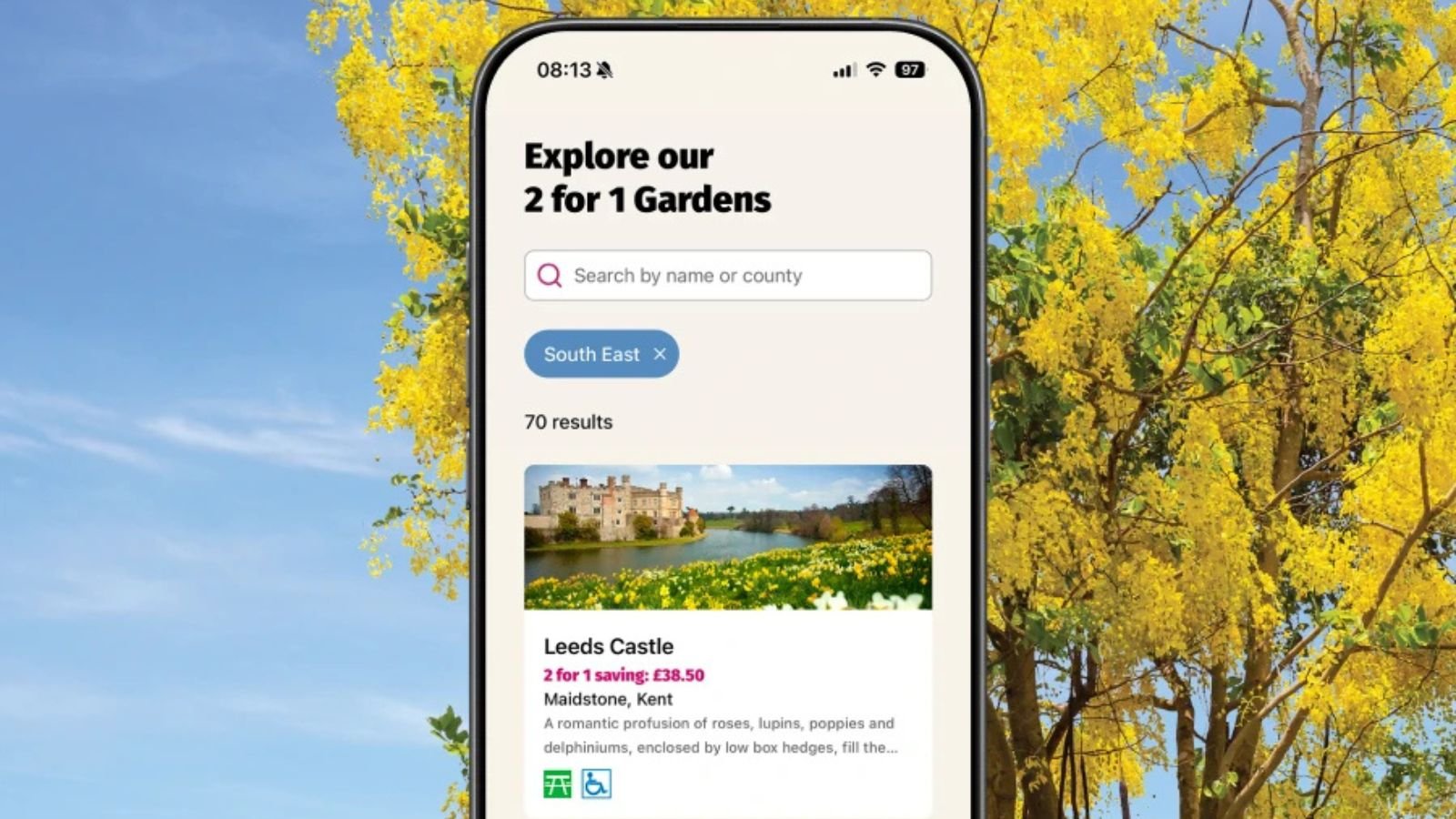 bbc Gardens app 2 for 1 Gardens