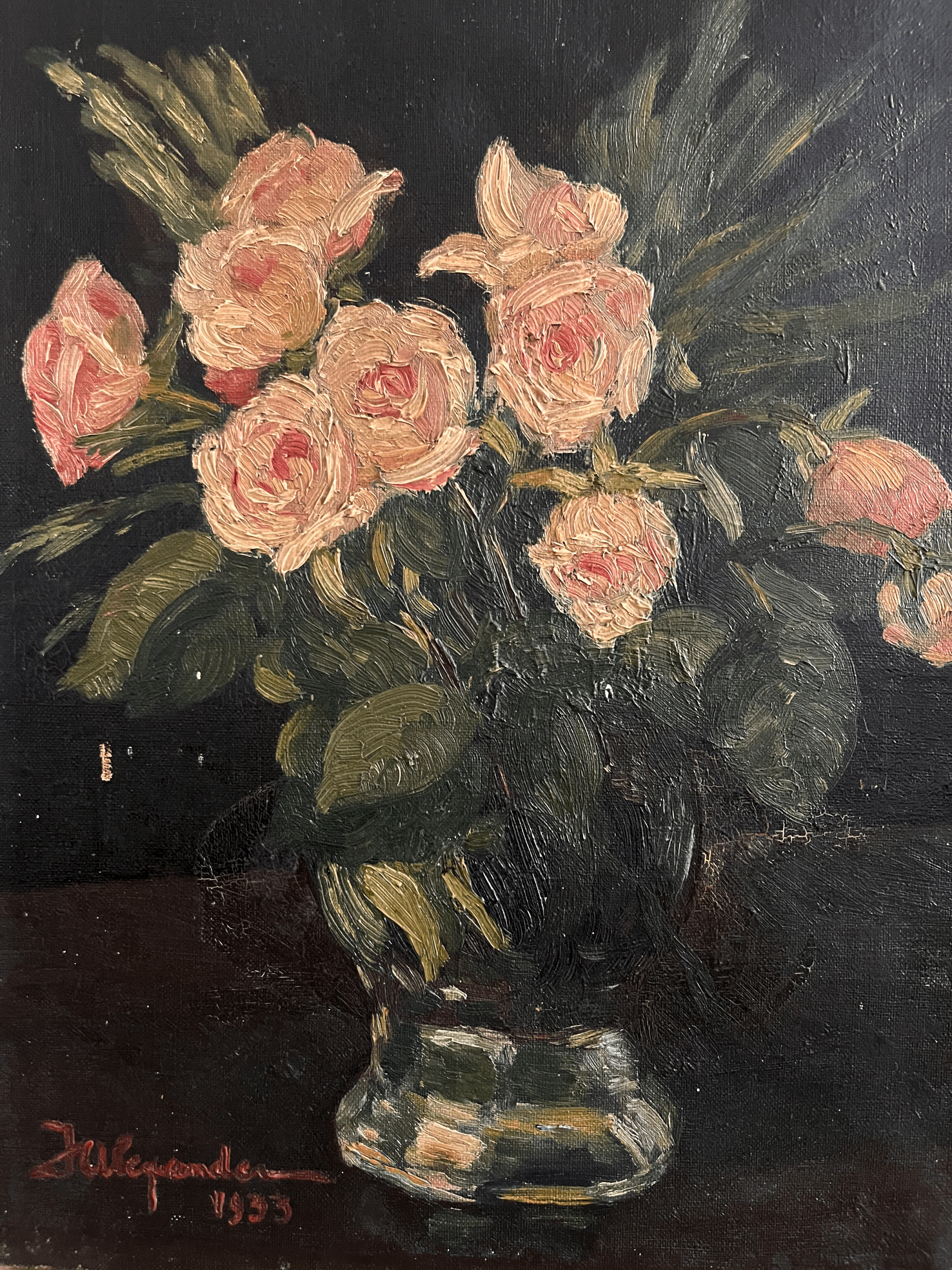 Tableau fleurs 1933