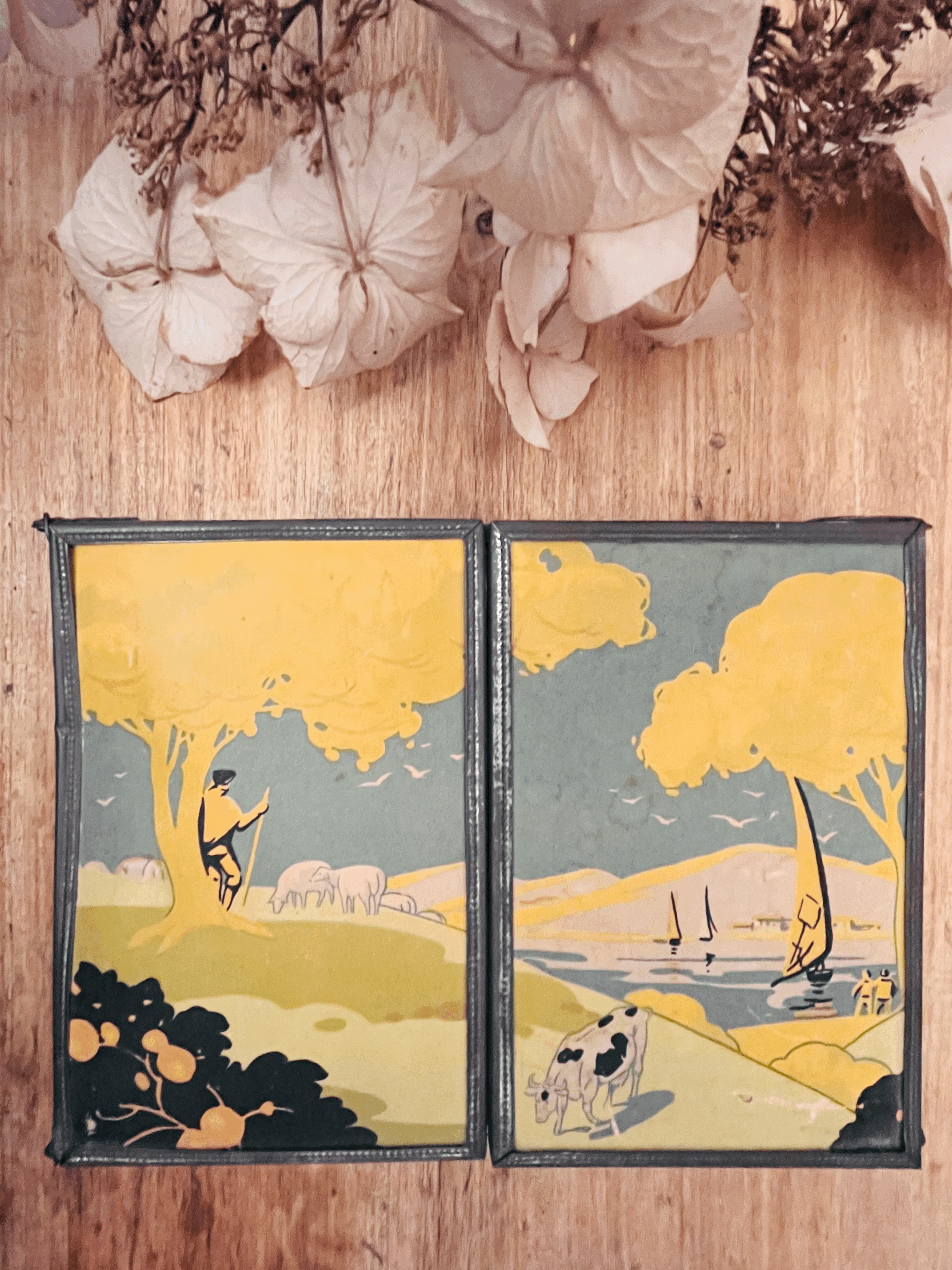 Miroir triptyque ancien