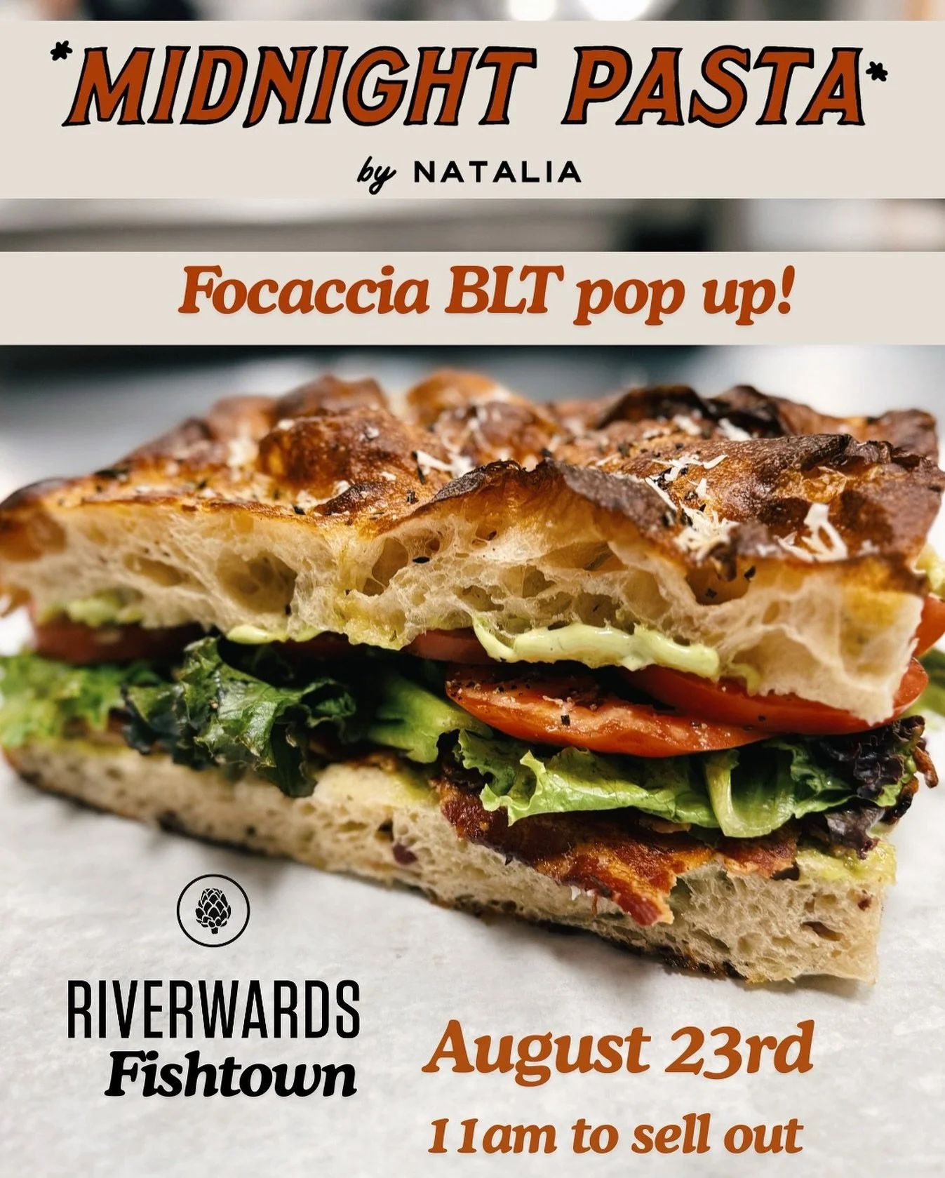 Philly, tis the season!! Come one come all to our Focaccia BLT popup! If you&rsquo;ve had our focaccia before then just imagine it stuffed with Bacon!! We are doing our herbed focaccia with crisp lettuce, delicious bacon and fresh jersey tomatoes! Yo