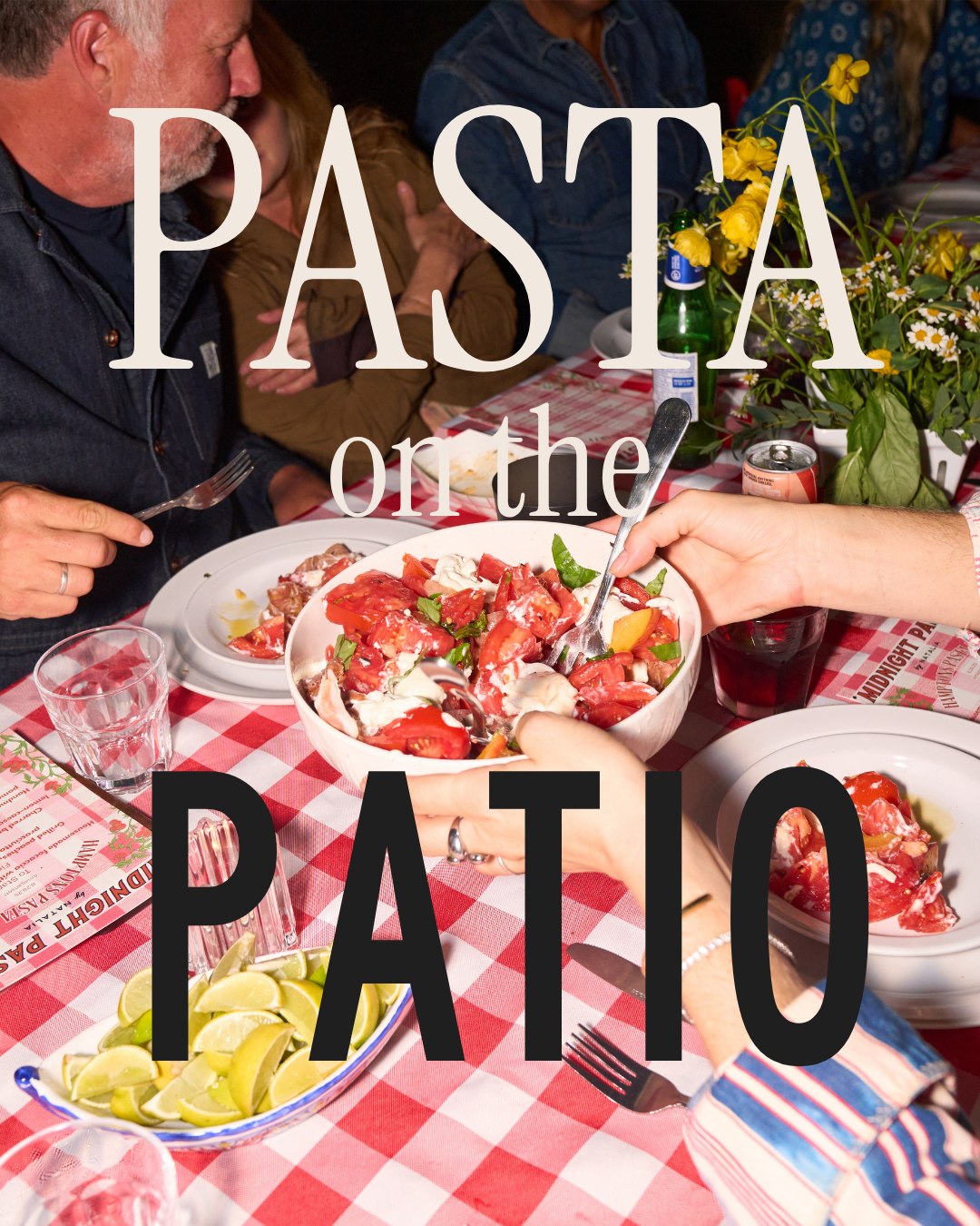 Pasta on the Patio: Midnight Pasta X Pinwheel Provisions