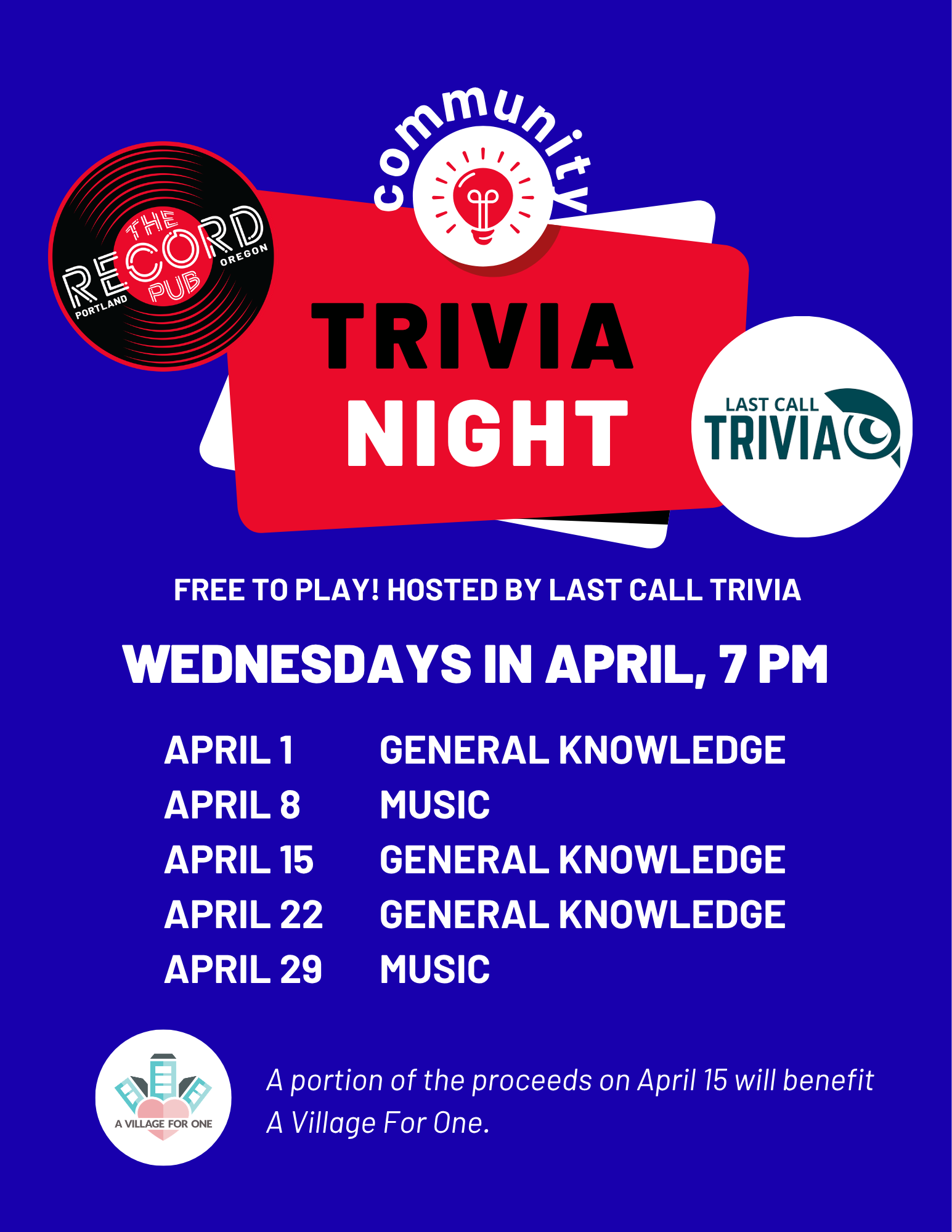 Upcoming Trivia Nights - The Record Pub