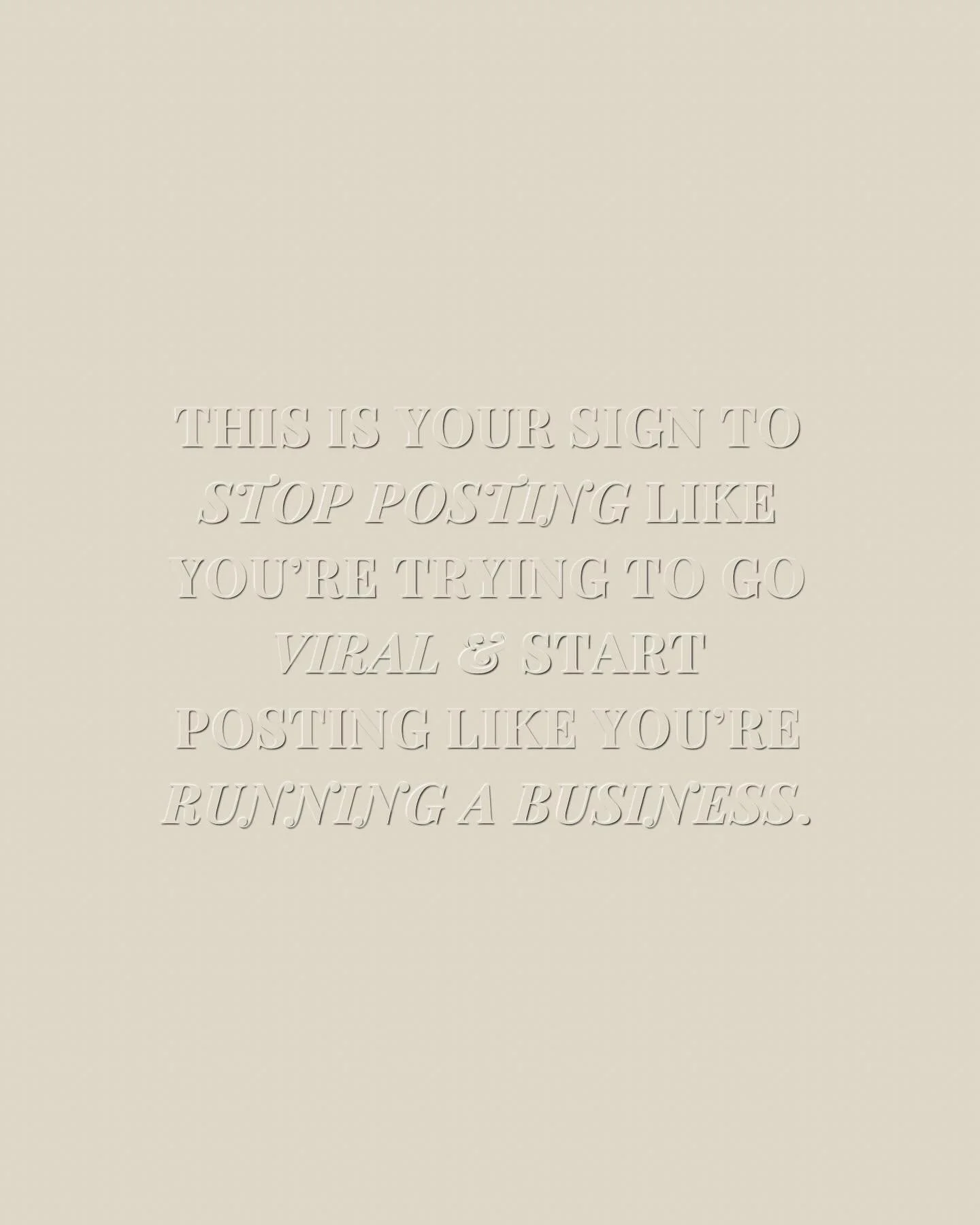 ✨ You don&rsquo;t need followers.
✨ You need clients.
✨ You need content that converts &mdash; not just content that entertains.

We don&rsquo;t do fluff. We do strategy.
Because you didn&rsquo;t start this business to play the algorithm game &mdash;