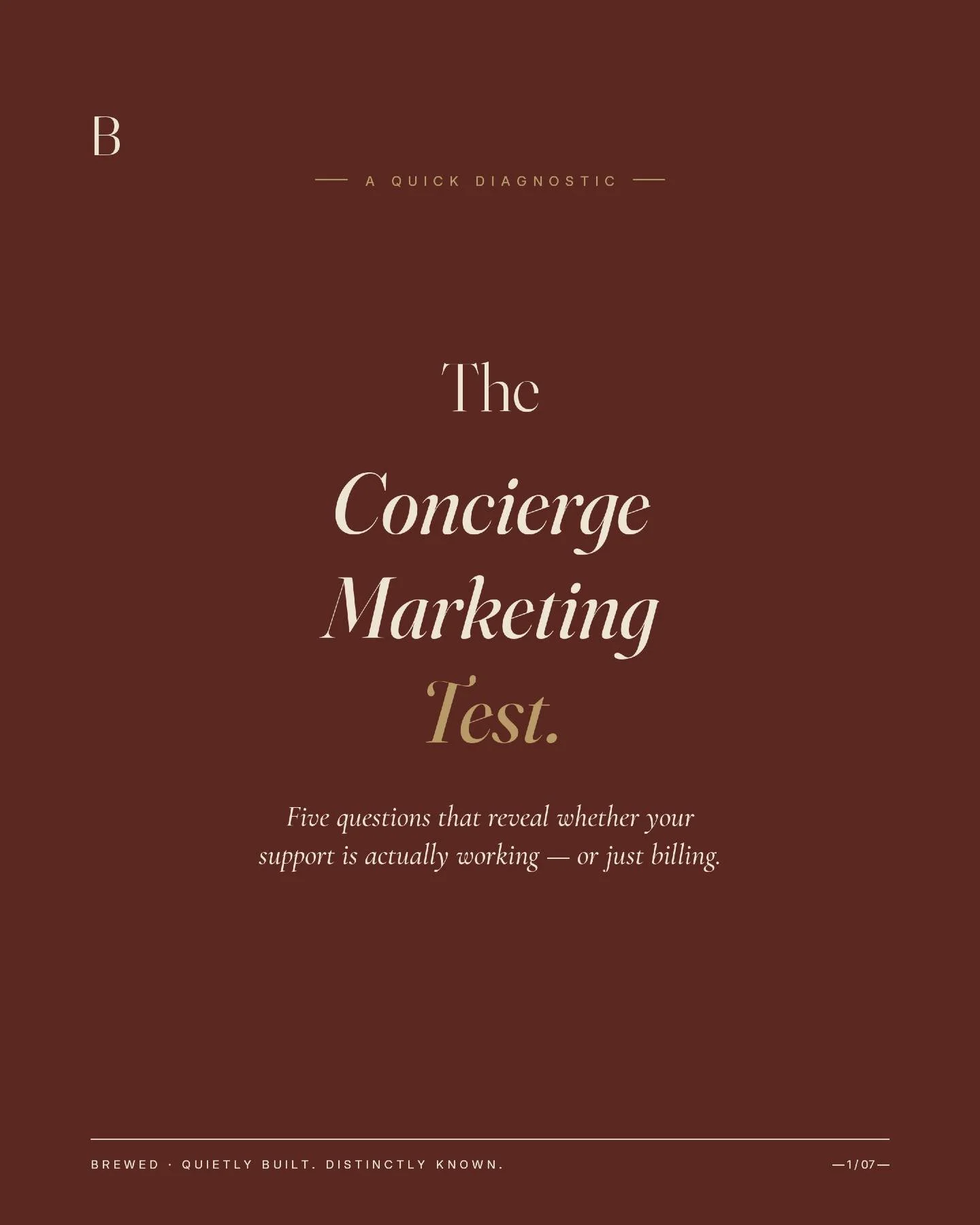 Most business owners can't actually tell if their marketing support is working. The invoice arrives, a few posts go up, and everyone assumes it's fine.

So here's a five-question test. 

A real partner answers "yes" to all five without flin