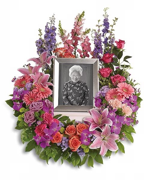 Couronne de fleurs In memoriam