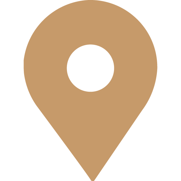 Map location pin icon in beige color.