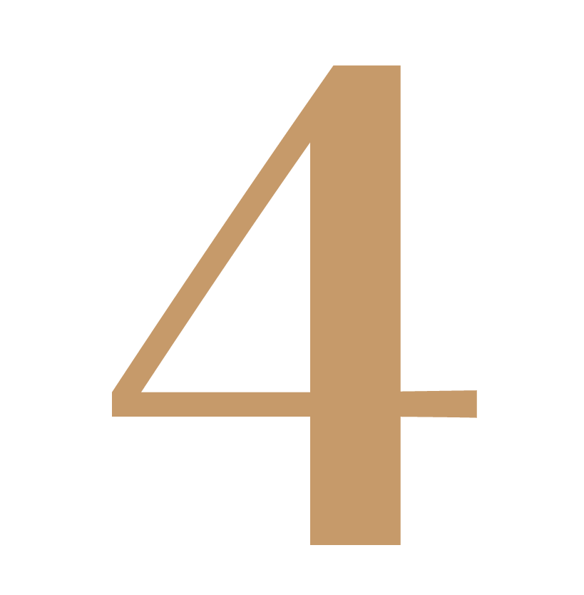 A large, golden-colored number 4 against a black background.