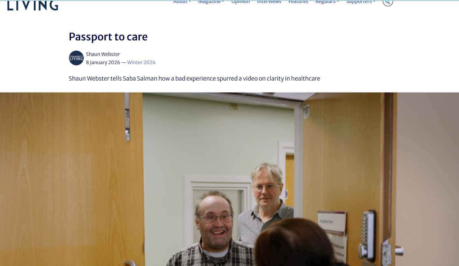 Passport to Care: How Community Living covered Shaun’s cancer story video 