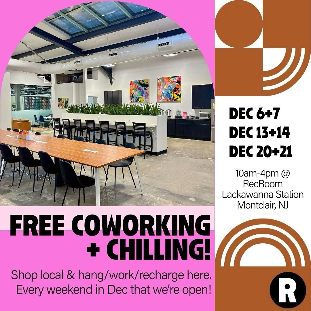 FREE Cowork + Chill is back all weekend &amp; you&rsquo;re welcome to come in and use the space from 10am-4pm on Saturday AND Sunday. 😍

RecRoom is the perfect spot to:
📋 check things off your To Do list
☕️ warm up with a free hot drink
🛍️ take a 