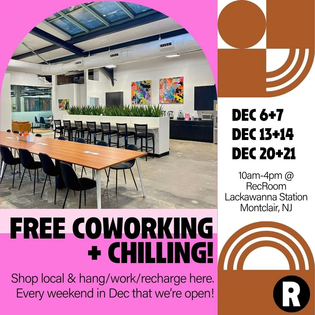 LAST WEEKEND to shop for Christmas - and to use our space for FREE! 💸

If you plan on getting your gifts downtown &amp;/or at @lackawannastation (and you should - check out all the tagged businesses!), duck into RecRoom for a little peace, coffee, a