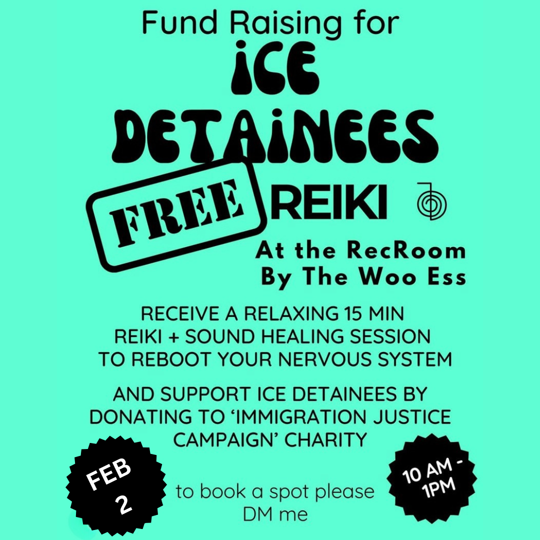 Fundraising for ICE detainees: Free Reiki by The Woo Ess