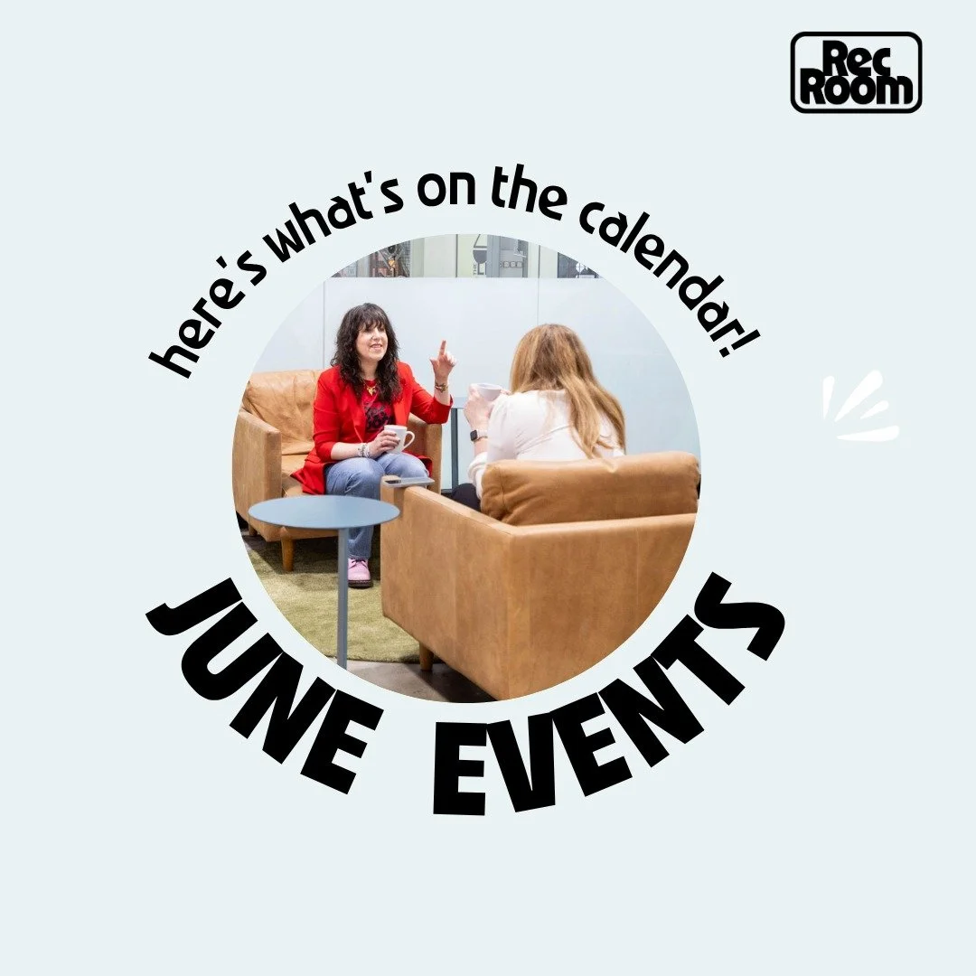 June at RecRoom is all about connection, creativity, and community. ☀️

Bring a friend for 2-for-1 TWOsday, dive into meaningful conversations on parenting and screens, and kick off summer with a night of laughs at Blue Plate Special Comedy. 

Whethe