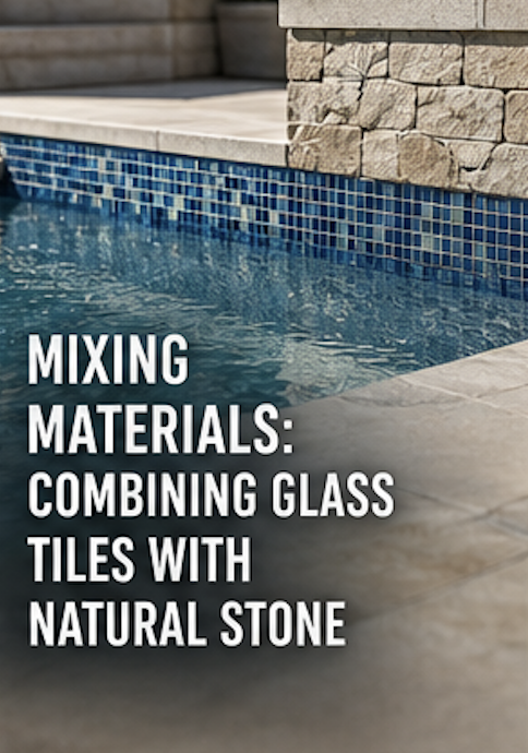 Mixing Materials: Combining Glass Tiles with Natural Stone