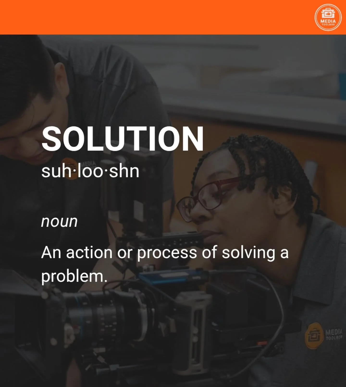 Word of the Day: Solution

In the industrial  world, problems aren&rsquo;t &ldquo;what ifs&rdquo; -  they&rsquo;re roadblocks to growth. At Media Toolbox, we collaborate to understand your challenges, whether it&rsquo;s client retention, business gro