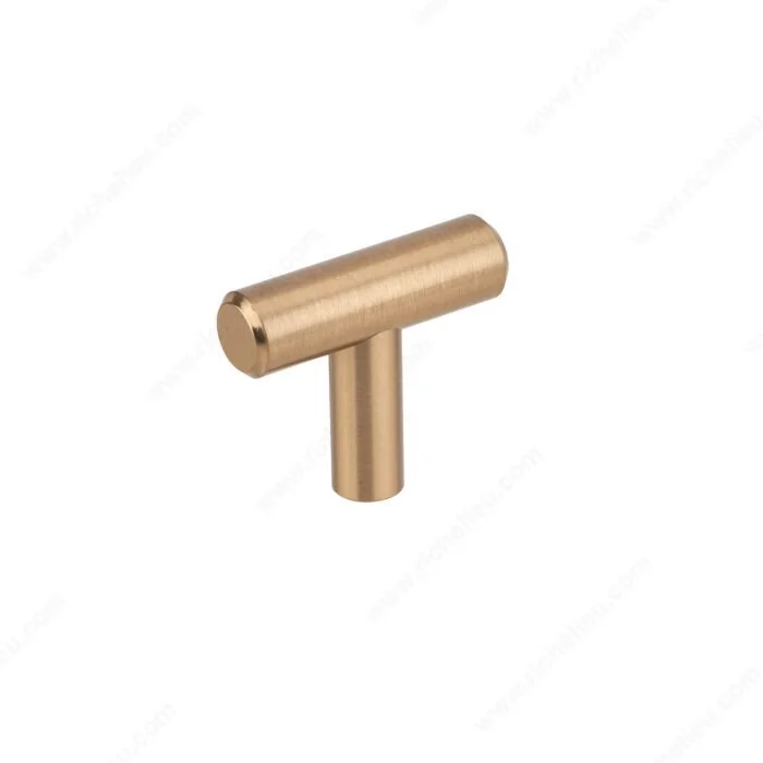 Modern Steel T-Bar Knob — 305 Washington Series