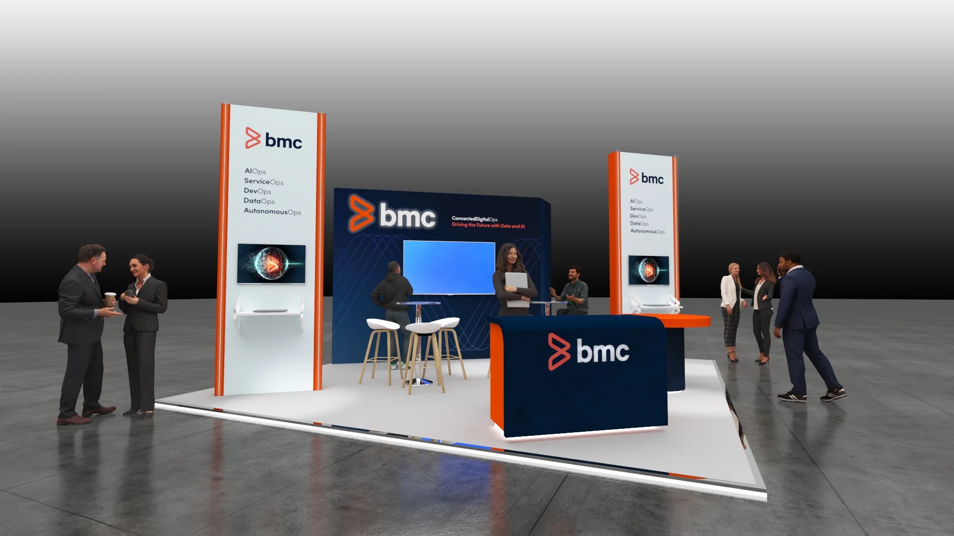 Standout tradeshow booth design which generated brand awareness and booth engagement