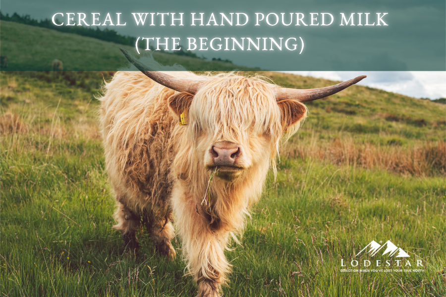 Cereal with Hand Poured Milk (the beginning)