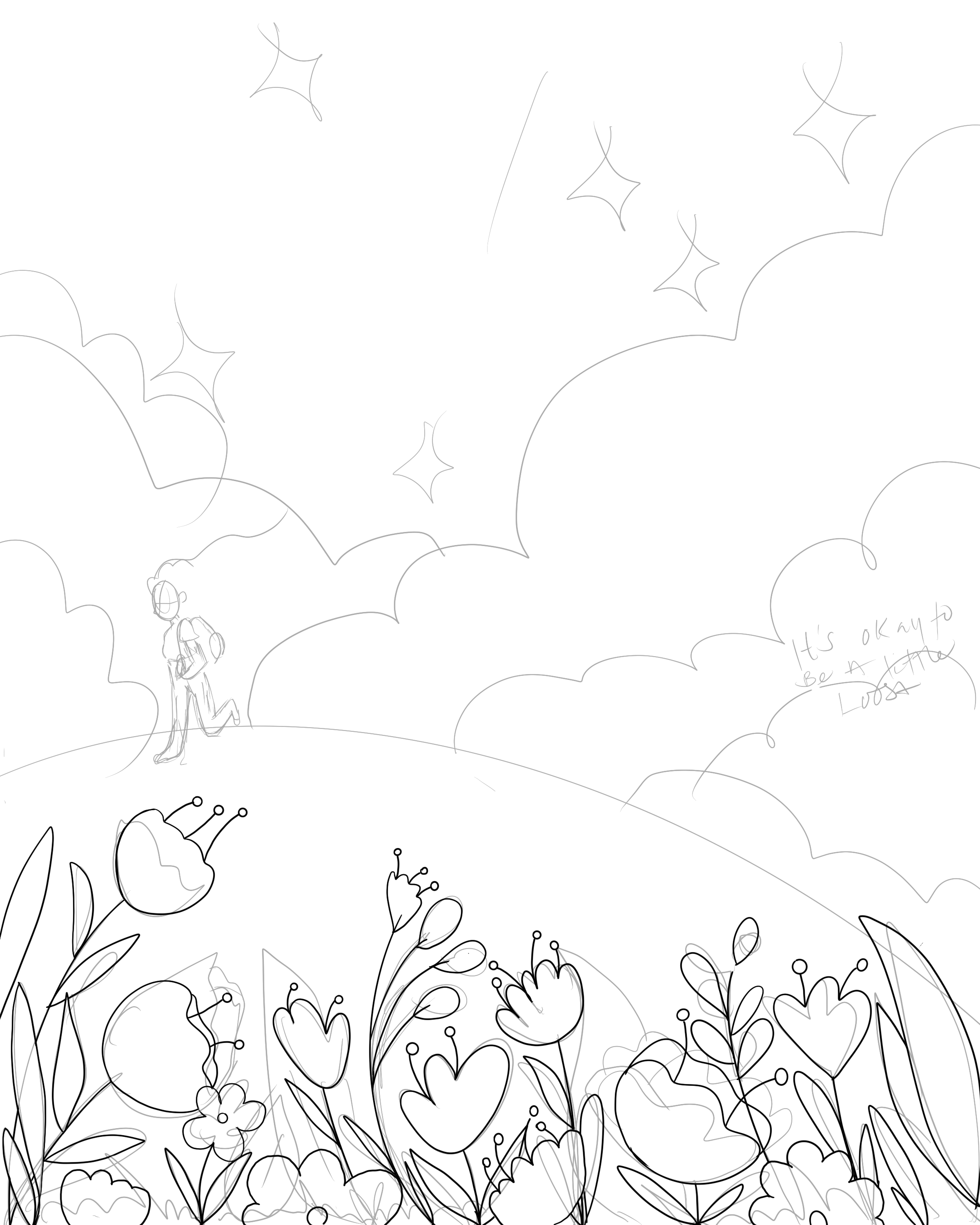 Line drawing of a construction worker holding a hammer in front of a brick wall.