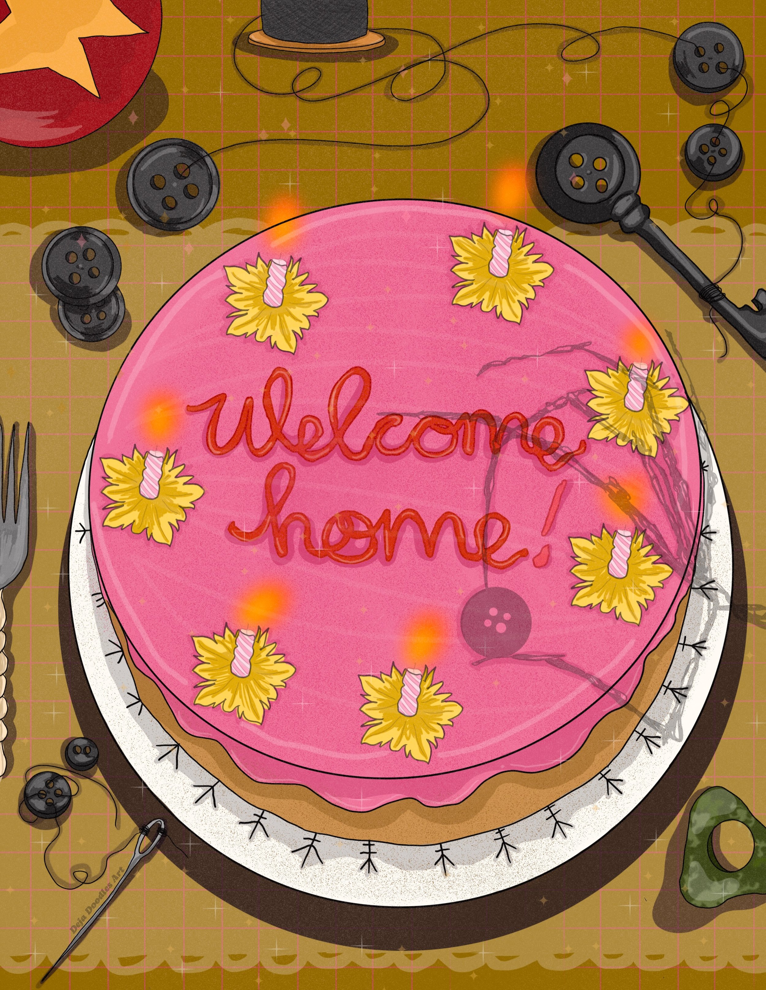 The other slice- from the slices of fiction exhibition 🕷️ this is one of my favorite movies so of course I had to draw the welcome home cake!
.
.
.
@laikastudios @chartreuse_buttons @officialcoralinepage #coraline #coralinefanart #coralinemovie #cak