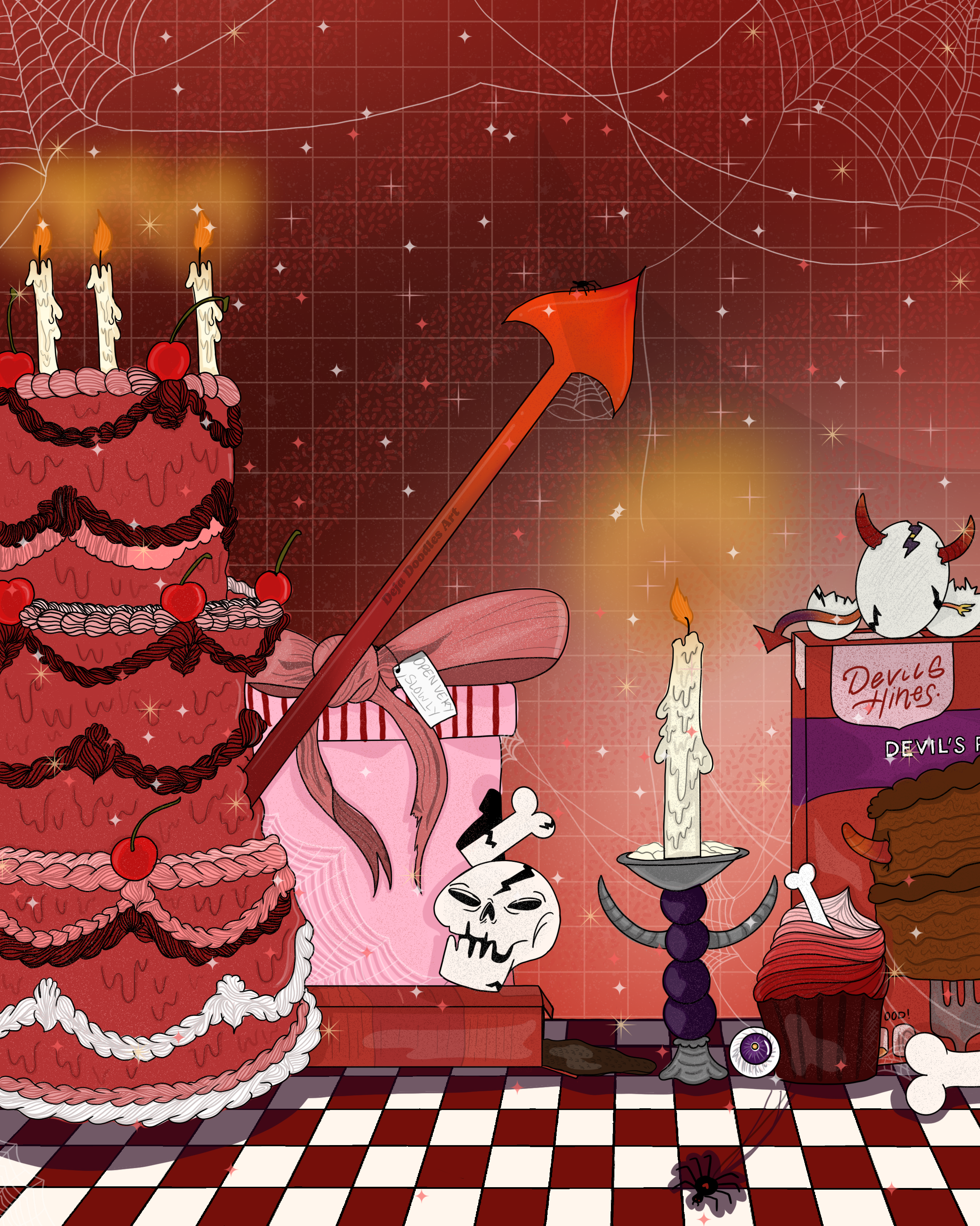 The Devil's Dessert– Original Illustration by Deja Brown