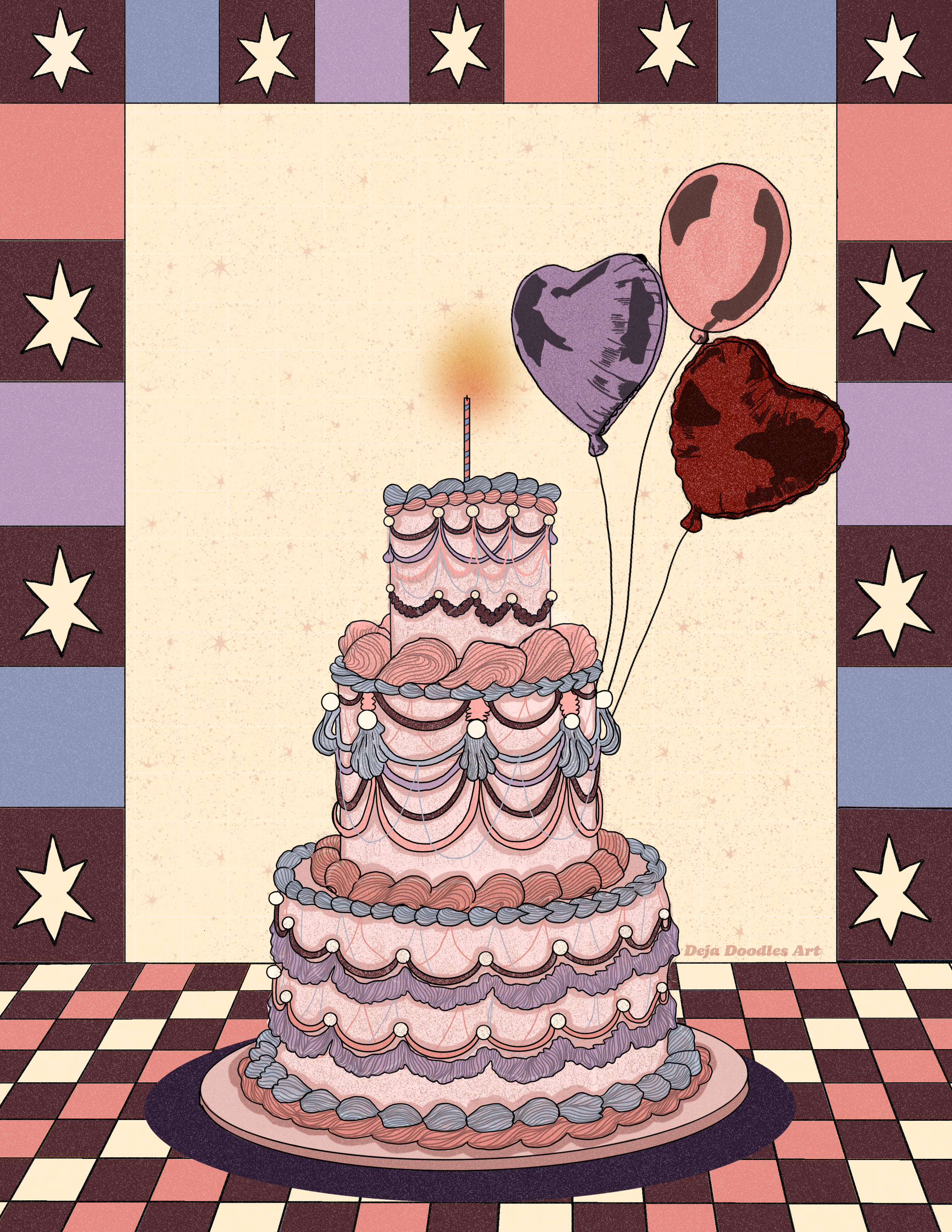 Cake Two - Original Illustration By Deja Brown