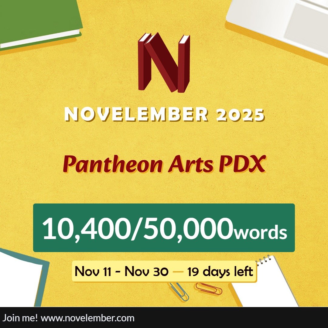 Took a break from world building yesterday to work on some poetry - nearly have a whole poetry book mapped out how the cover might look!

We did a 6pm stream at the end of the work day instead of the middle of it for the jog, and I gotta say, I felt 