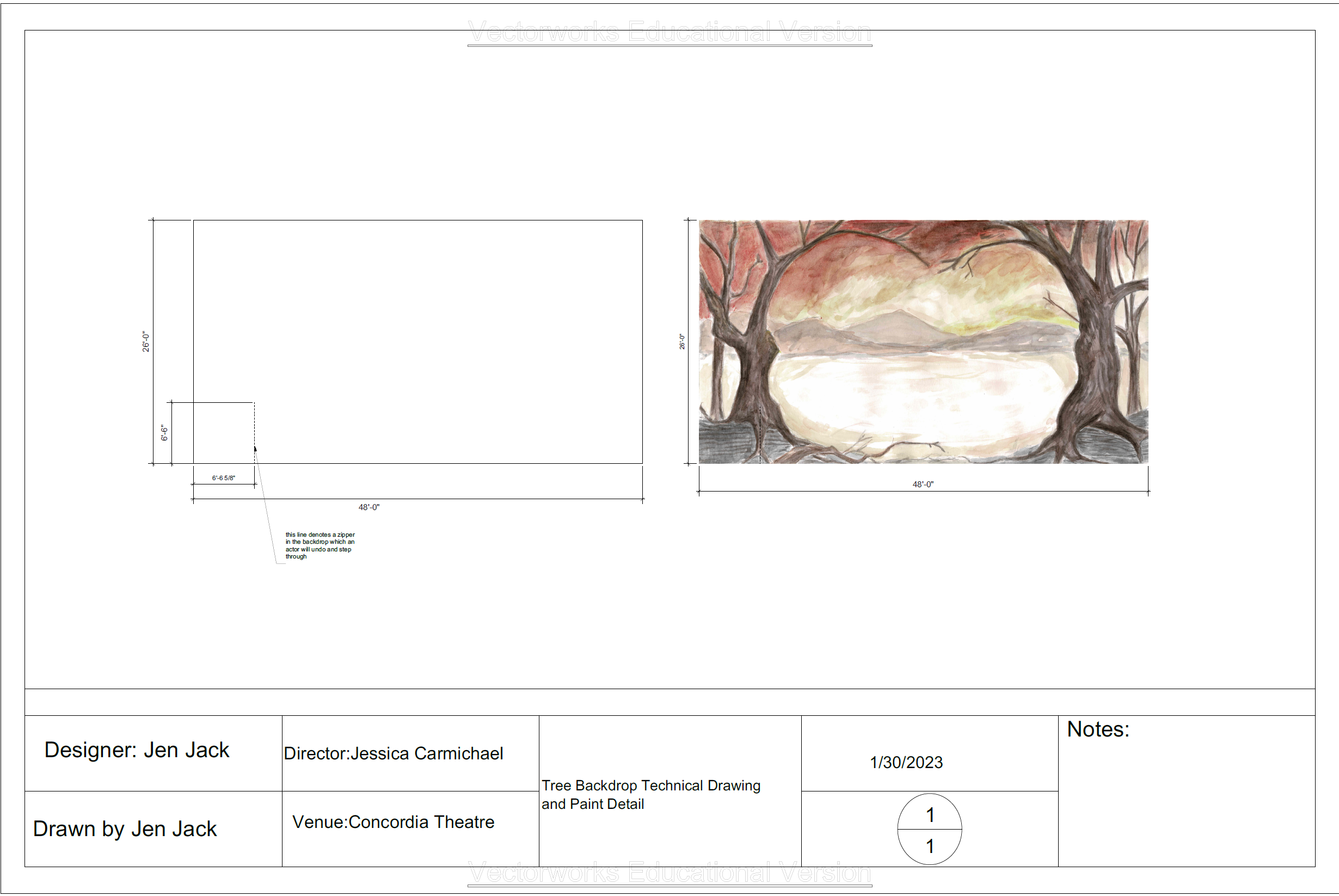 paint elevation for painted backdrop