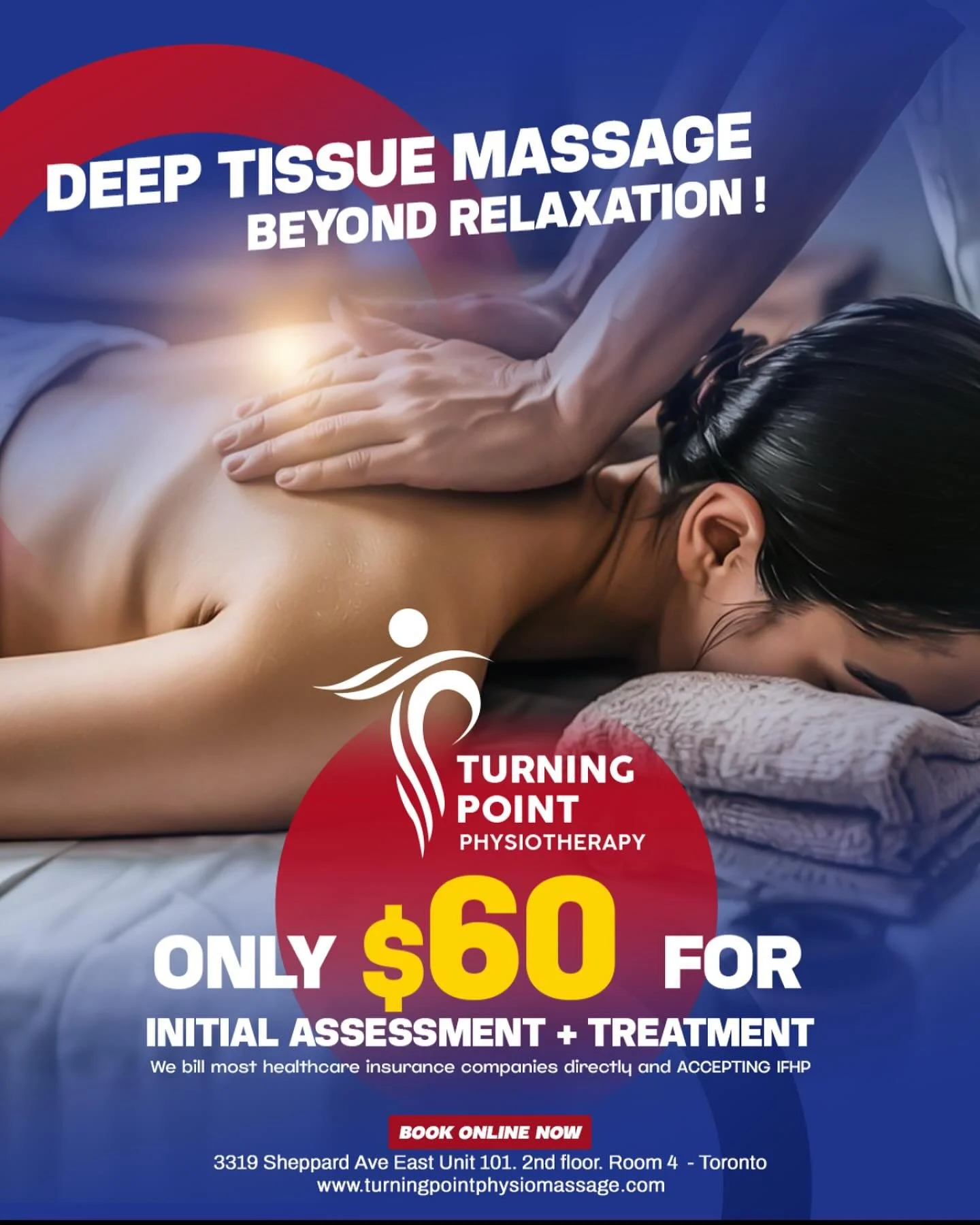 🎉 ANNIVERSARY SPECIAL! 🎉

We&rsquo;re celebrating another amazing year of helping you feel your best! 💪✨

As a thank you, enjoy our Deep Tissue Massage + Initial Assessment &amp; Treatment for ONLY $60! 🙌
Perfect for relieving tension, pain, and 
