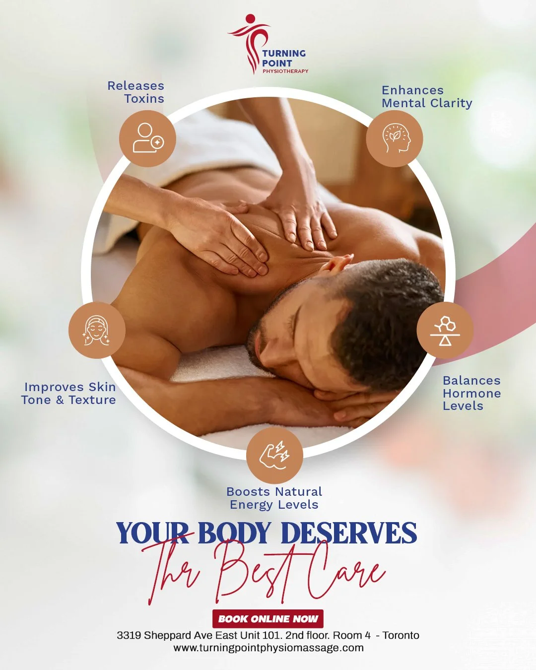 💆&zwj;♂️ Your Body Deserves the Best Care 💆&zwj;♀️

At Turning Point, we believe that wellness starts with giving your body the attention it truly deserves. Whether you&rsquo;re recovering from an injury, managing pain, or simply need to relax and 