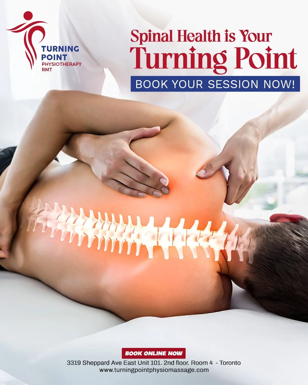 🧠✨ Spinal Health Is Your Turning Point ✨🦴
A healthier spine means better movement, less pain, and more energy for the life you love.
Start your transformation today &mdash; your body will thank you! 💙

📍 3319 Sheppard Ave East, Unit 101, Room 4 &