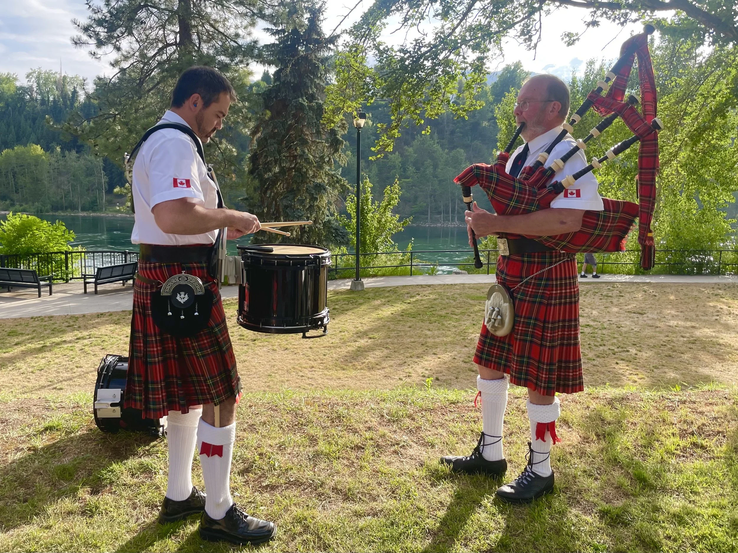Dustin and Murray before Music in the Park