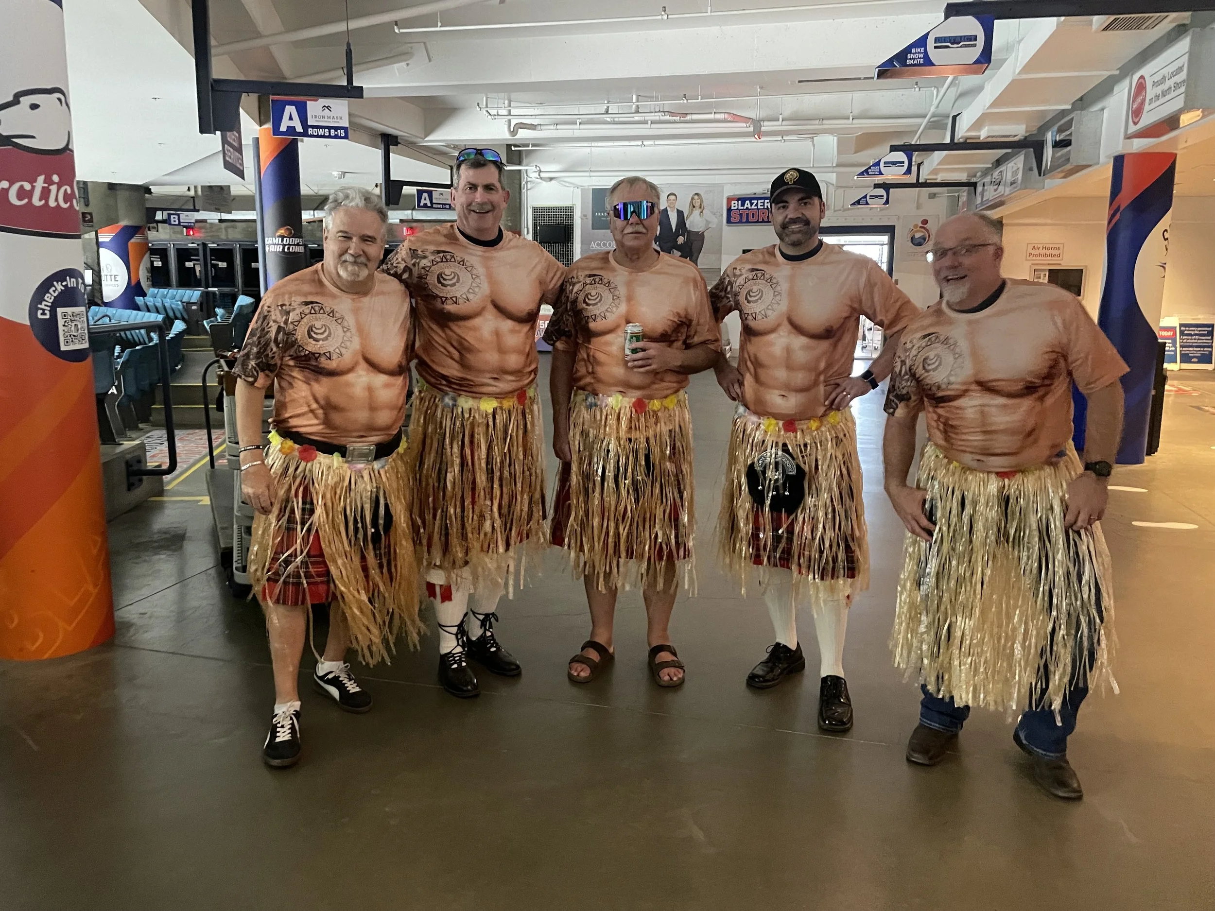 Kamloops Spring Fling 2026 Dance Competition. Trail Pipe Band placed 2nd with a hula dance