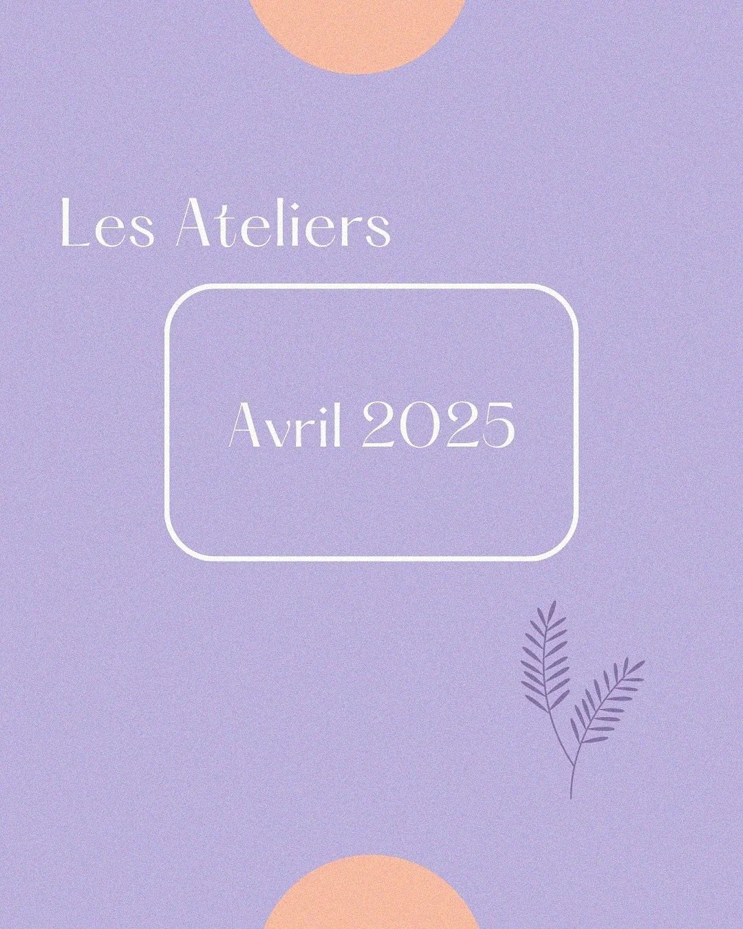 Les Ateliers &agrave; retrouver au mois d&rsquo;Avril au cabinet 🎵

🐣 Chant pr&eacute;natal - Pour les futurs parents 

🐥 &Eacute;veil musical 0-3 ans - Atelier parents-enfants 

Ouverts &agrave; tous 
D&eacute;tails et inscriptions via DM ou mon 