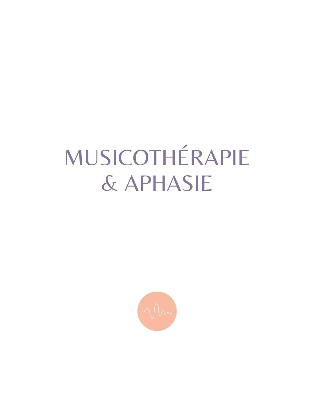 MUSICOTH&Eacute;RAPIE &amp; APHASIE 

Voici un r&eacute;sum&eacute; de l&rsquo;intervention en neuro-musicoth&eacute;rapie aupr&egrave;s de personnes pr&eacute;sentant des troubles du langage et de la communication 🧠🎵

L&rsquo;objet d&rsquo;un proc