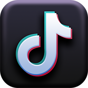 TikTok logo on a dark background