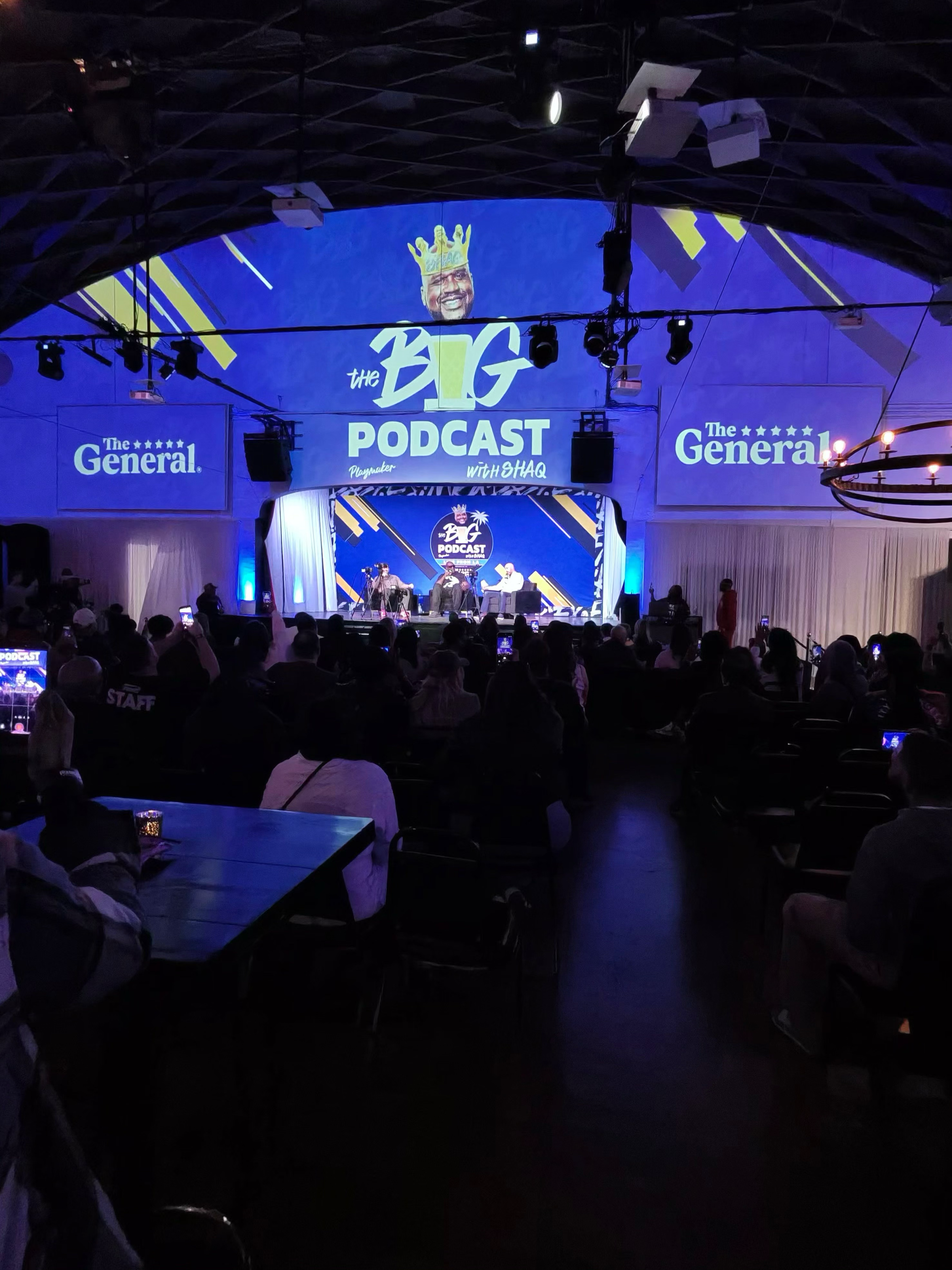 Audience watching a live podcast recording during NBA All-Star Week